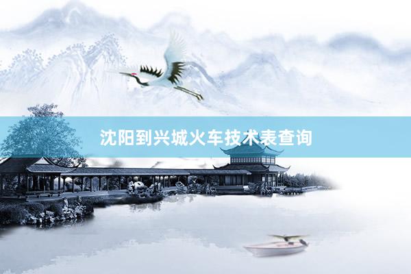 沈阳到兴城火车技术表查询